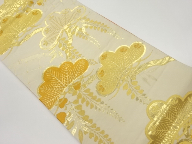 JAPANESE MARU OBI / WOVEN WISTERIA